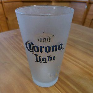 Corona Light Frosted Beer Glass 16 oz Pint Glass One (1) Glass